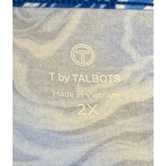 T by Talbots Blue Short Sleeve Shirt Size 2X - Picture 3 of 4